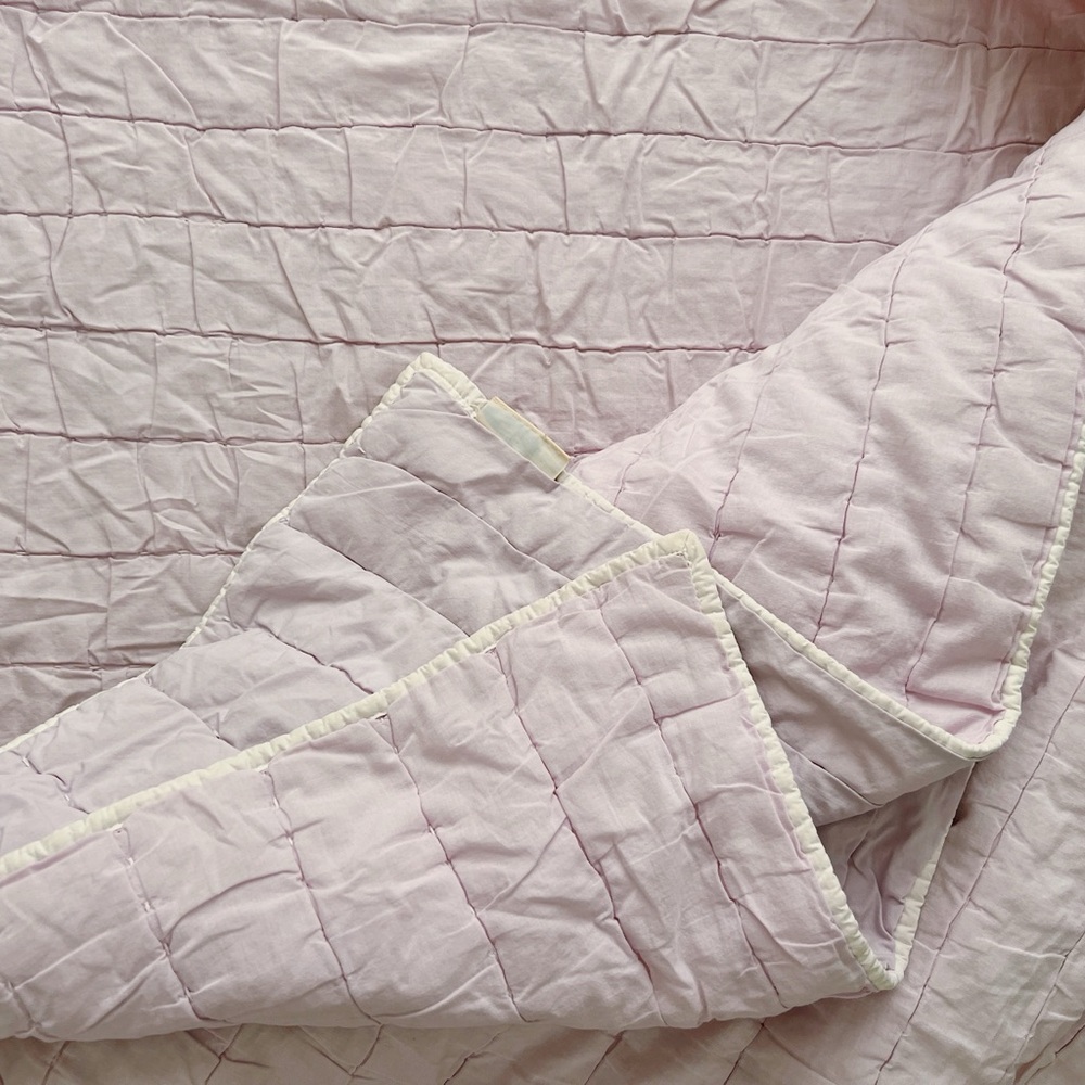 Pottery Barn Kids cotton quilt Bedding lavender twin comforter